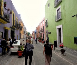 Beautiful cobblestone streets and colorful buildings