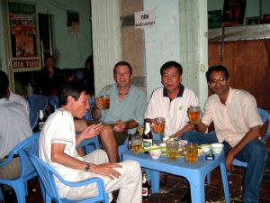 A small international gathering in Saigon