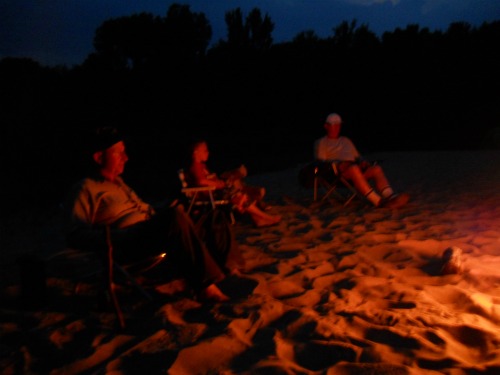 Sandbar campfire