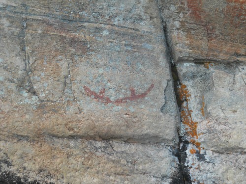 Indian pictographs Quetico Provincial Park