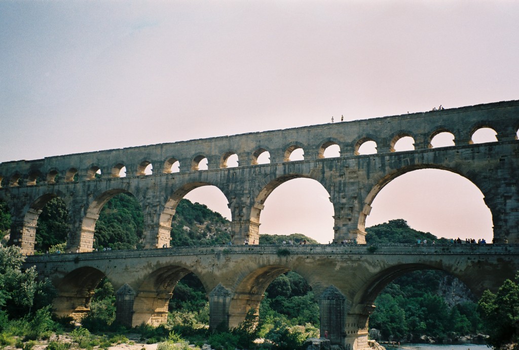 Roman ruins in France the Pont du Gard