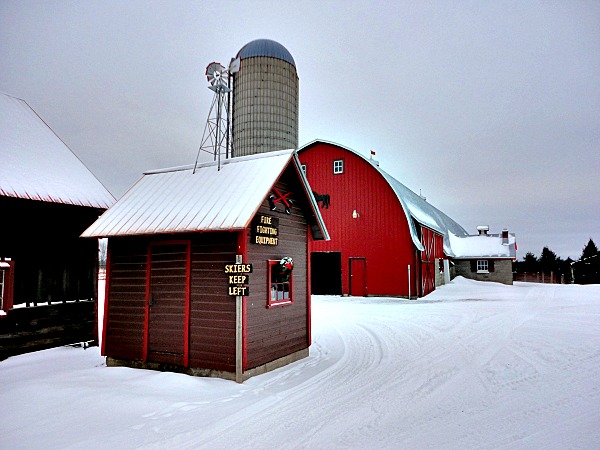 Skiers keep left at Palmquist Farms Wisconsin