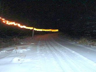 Night cross-country skiing in Wisconsin