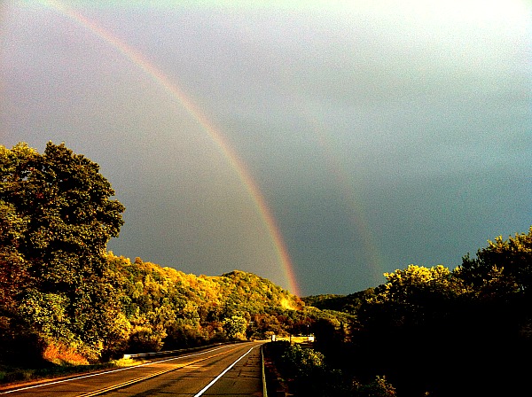 Driftless Area Wisconsin like a rainbow