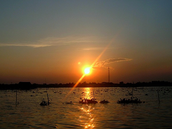 Sunset Boeung Kok Lake Phnom Penh
