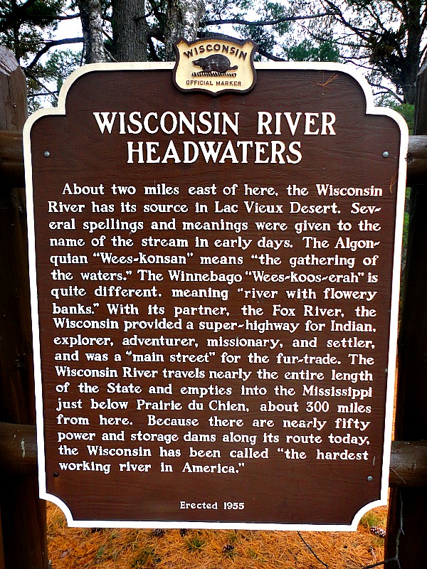 Where does the Wisconsin River start