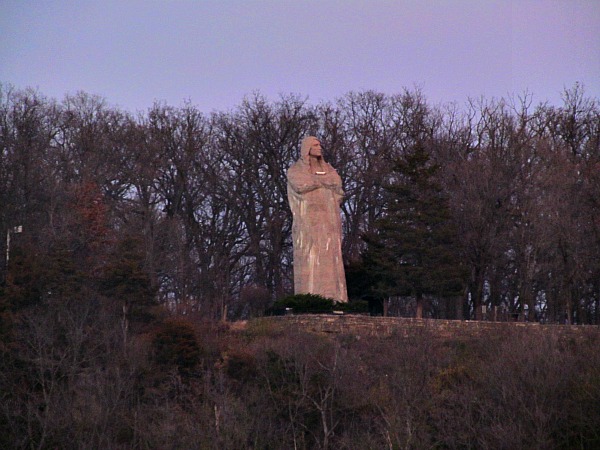 Rock River Native American statue