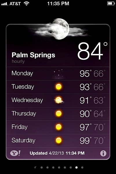 Palm Springs weather