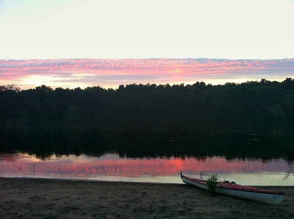 Wisconsin River weekend sunset