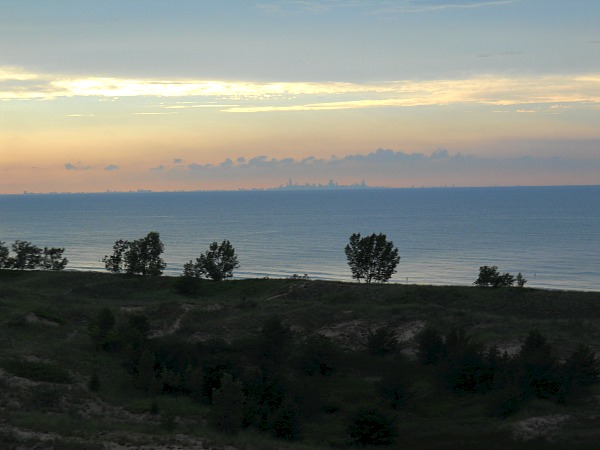 Chicago skyline Indiana Dunes National Lakeshore