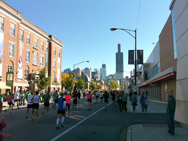 Running and peeing the Chicago Marathon