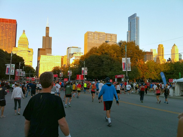 Chicaga Marathon morning