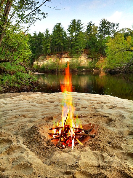sandbar campfire