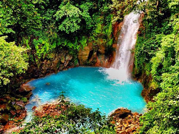 Rio Celeste waterfall Costa Rica
