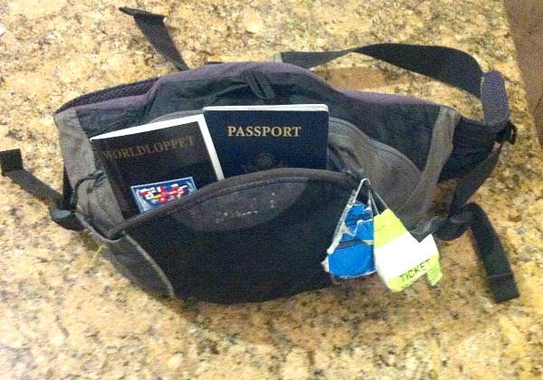 Two passports in the fanny pack
