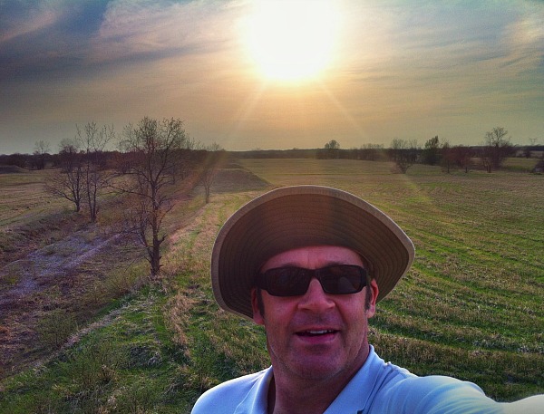 Midewin National Tallgrass Prairie sunset selfie