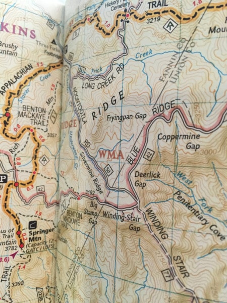 Appalachian Trail map