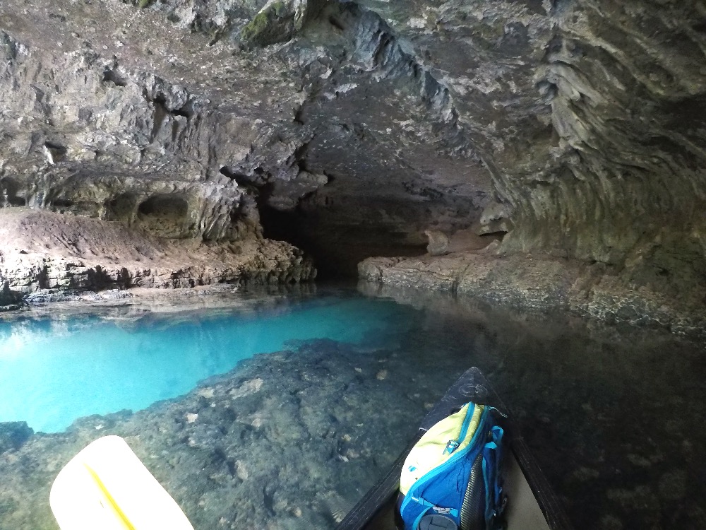 Cave paddling Current River