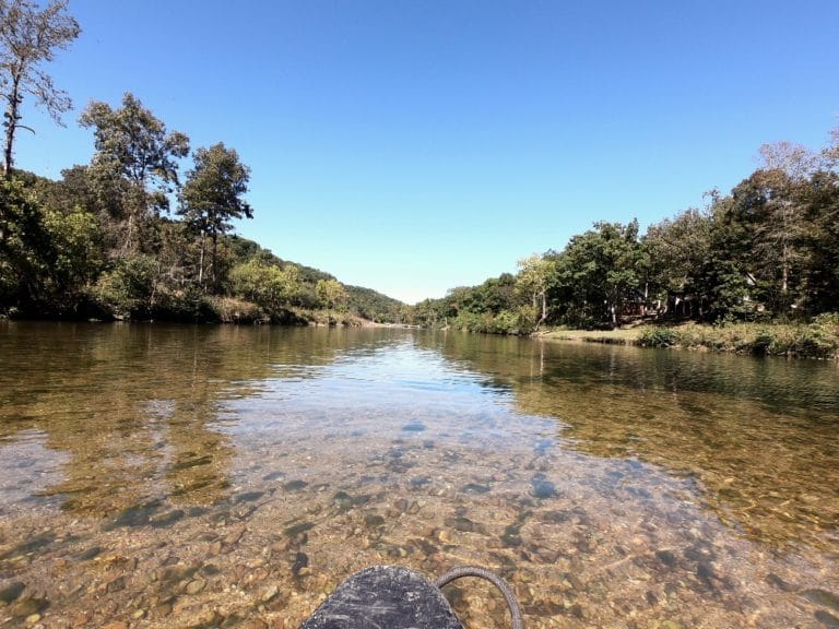 North Fork White River canoeing in southwest Missouri