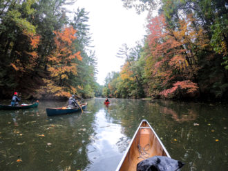 Wisconsin Dells fall canoeing