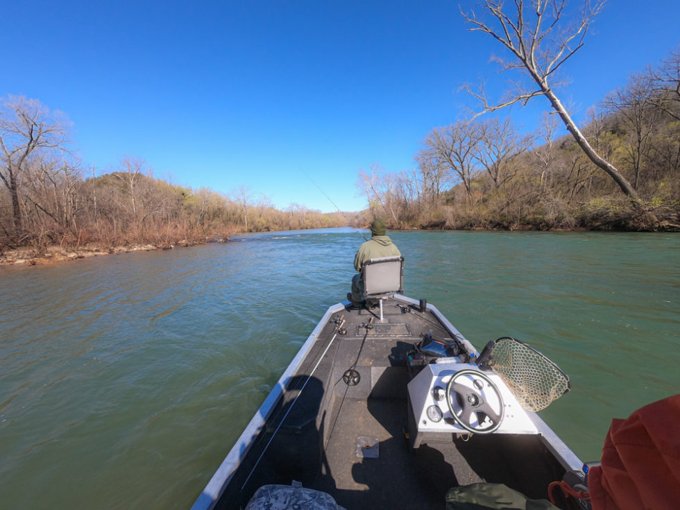 Current River fishing adventure for smallmouth bass in Missouri