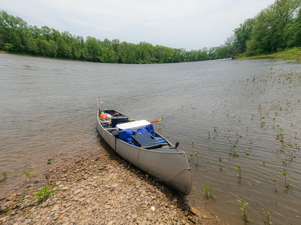 Aluminum canoe Rock River