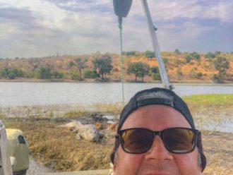 Chobe River crocodile selfie