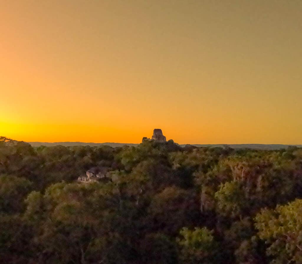 Tikal National Park Guatemala sunset